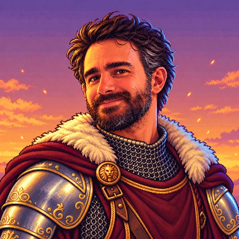 Portrait de Kavaliero en chevalier